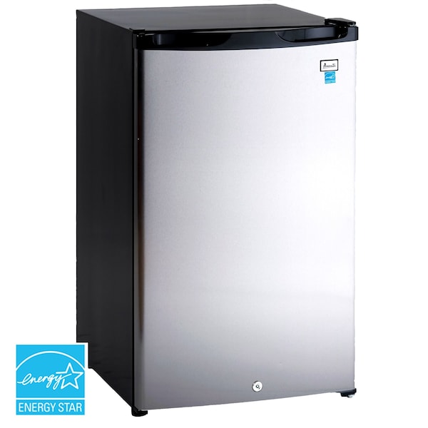 Avanti 4.4 cu. ft. Compact Refrigerator, Stainless Steel with Black Cabinet AR4456SS - main